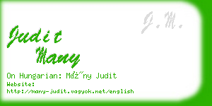 judit many business card